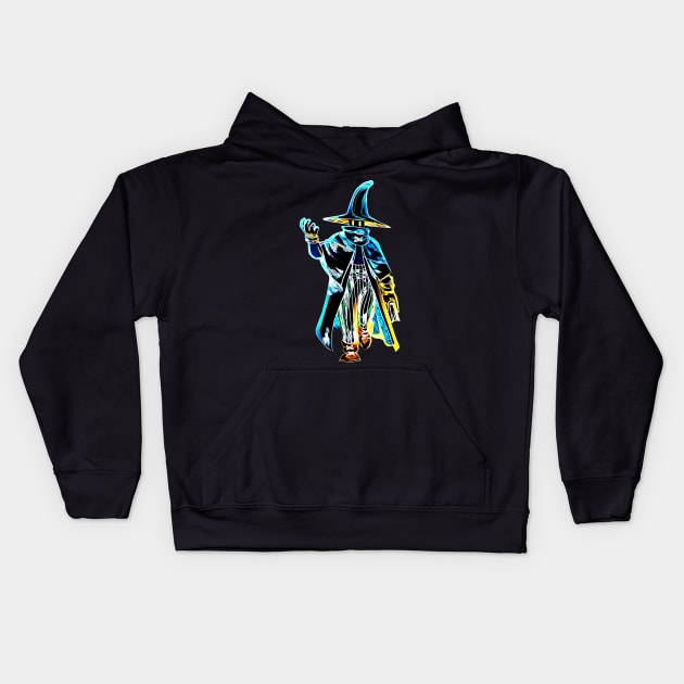 Soul of the black mage Kids Hoodie by San Creative